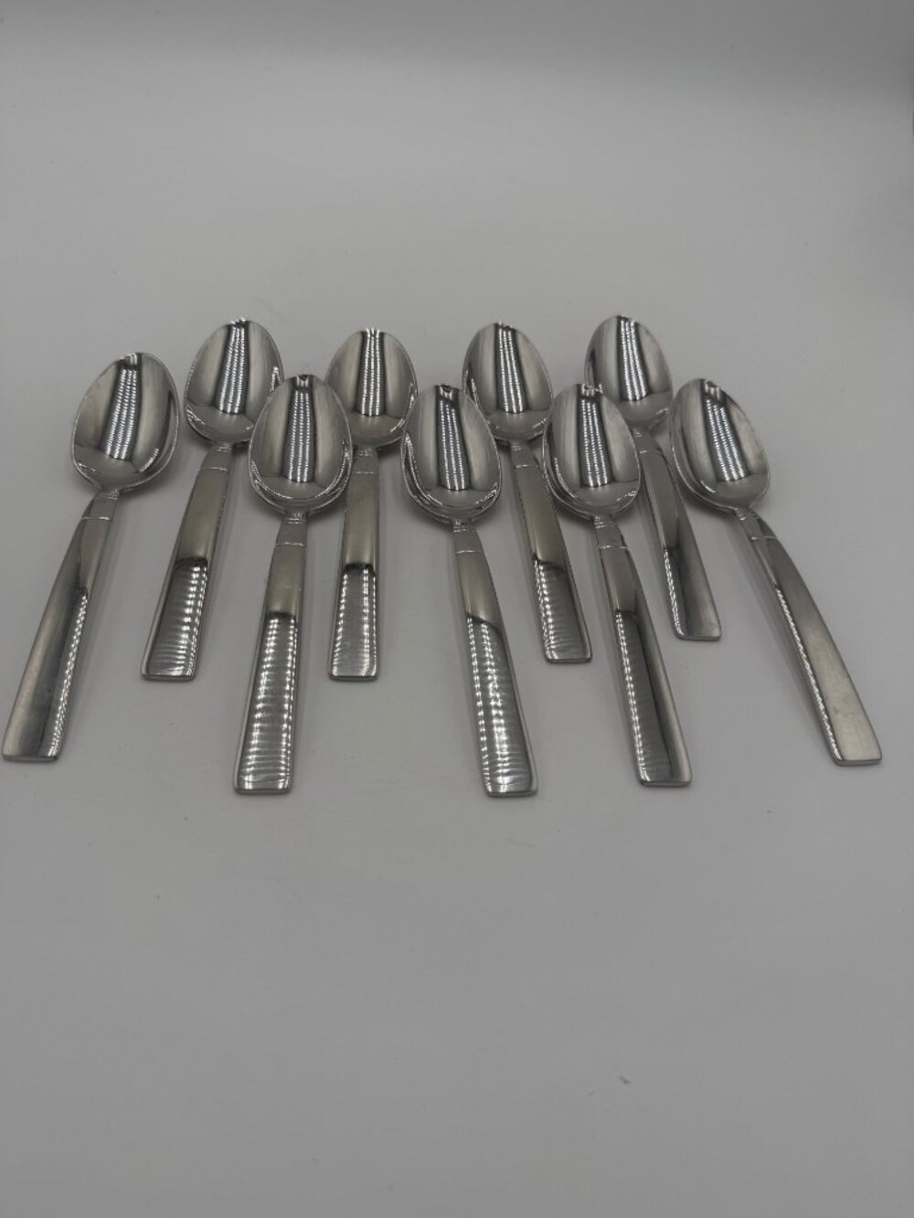 Wallace 18/10 Stainless Steel Teaspoons Set Of 10 Modern Design Flatware Durable